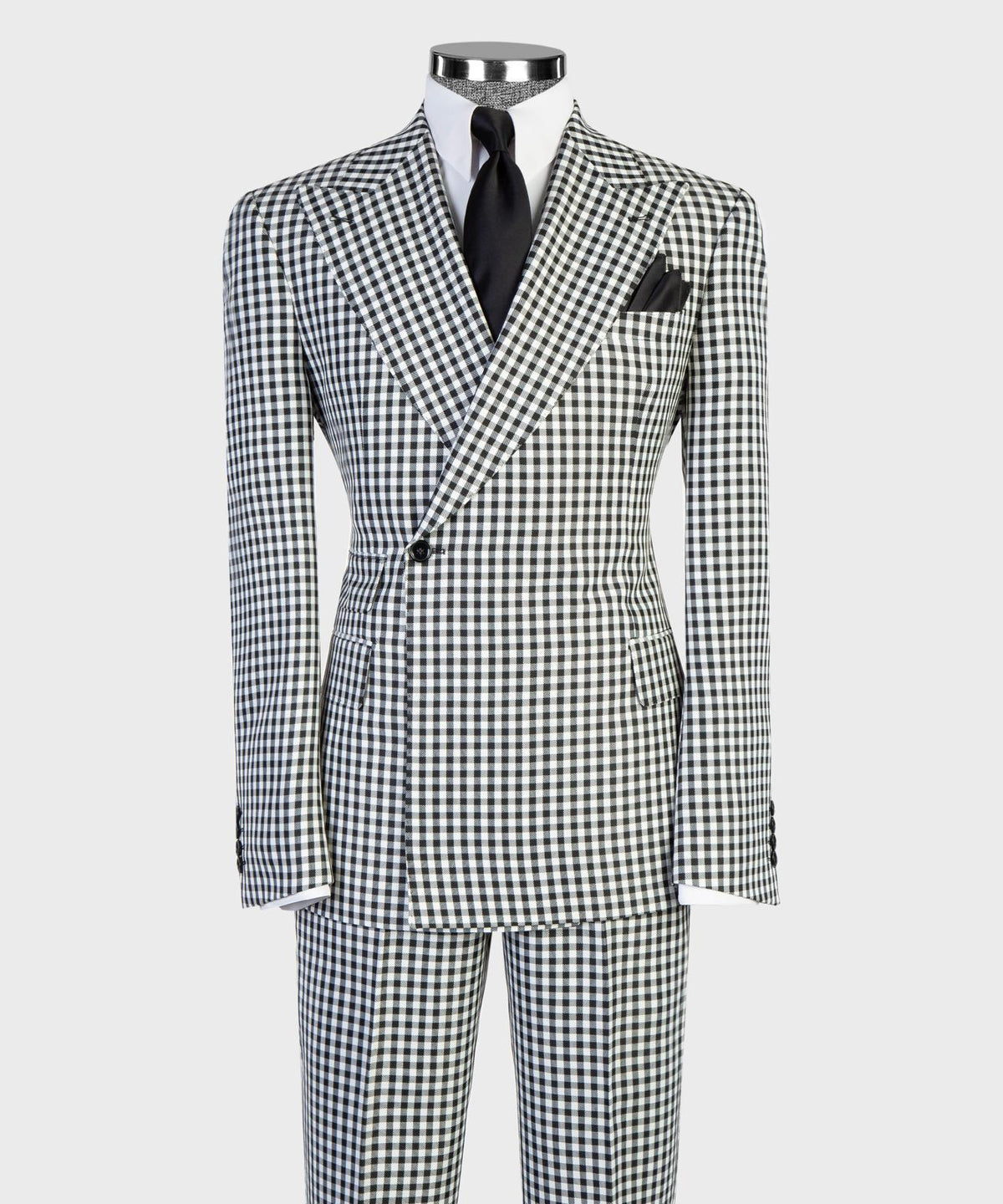 The Windsor Checkmate – Men's Black &amp; White Check Suit