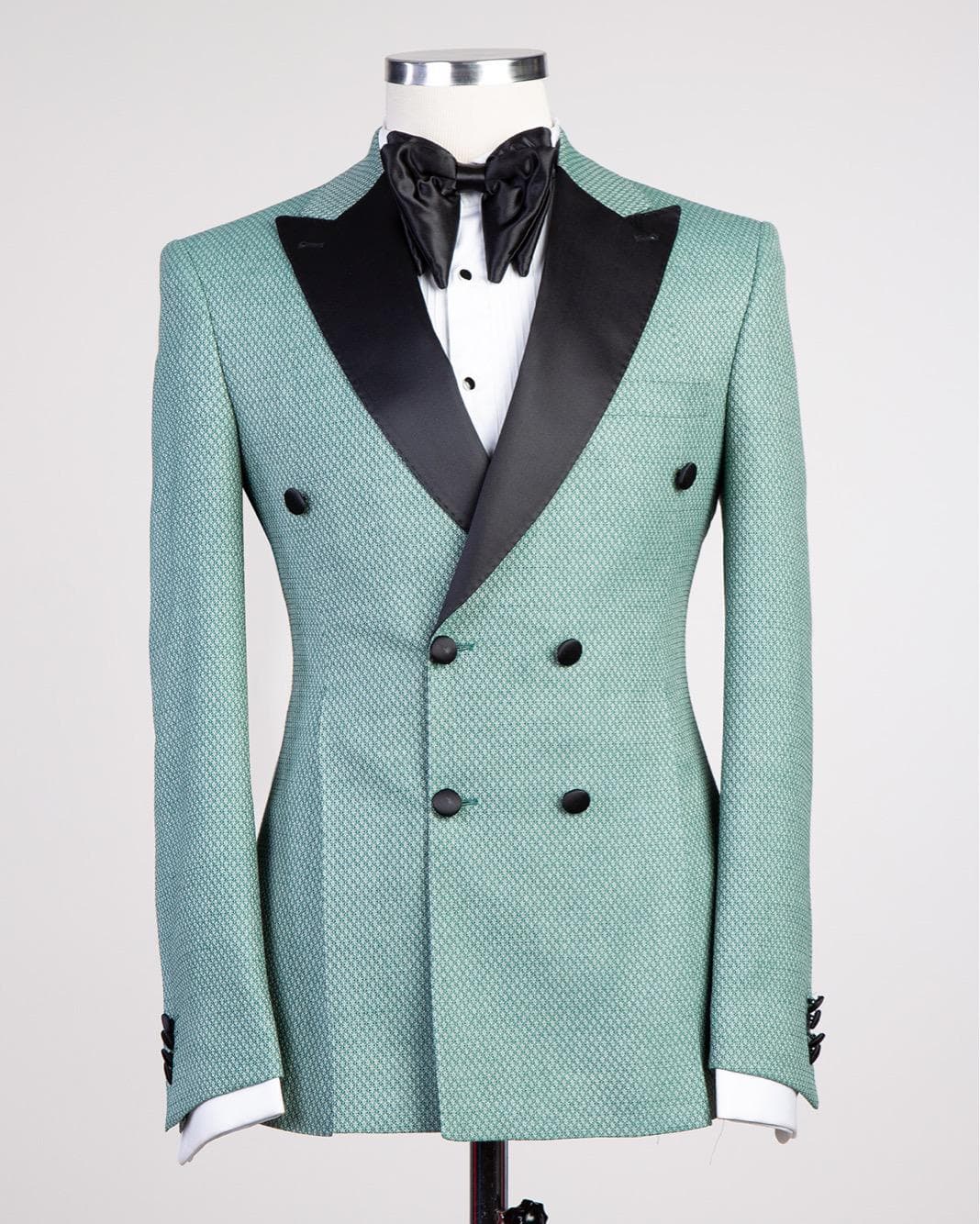 2 Piece Double Breasted Green Tuxedo