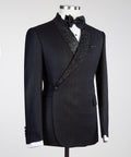 2 Piece Double Breasted Black Tuxedo