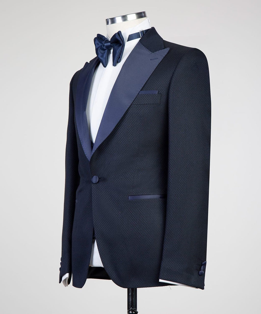 3 Piece Navy Blue Tuxedo