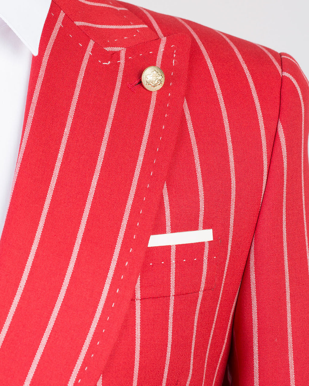 2 Piece Double Breasted Red Stripe Suit