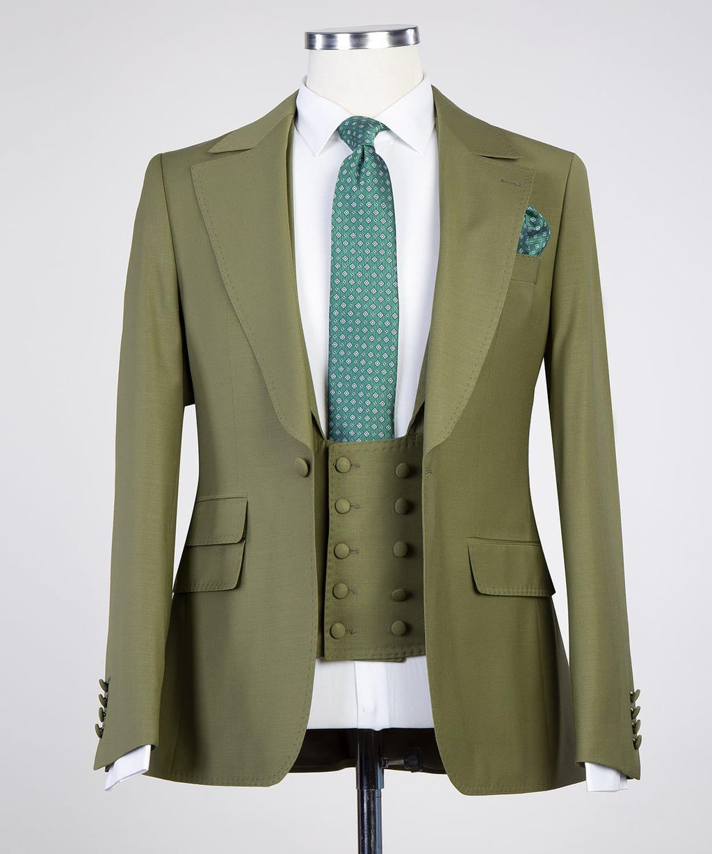 3 Piece Green Suit