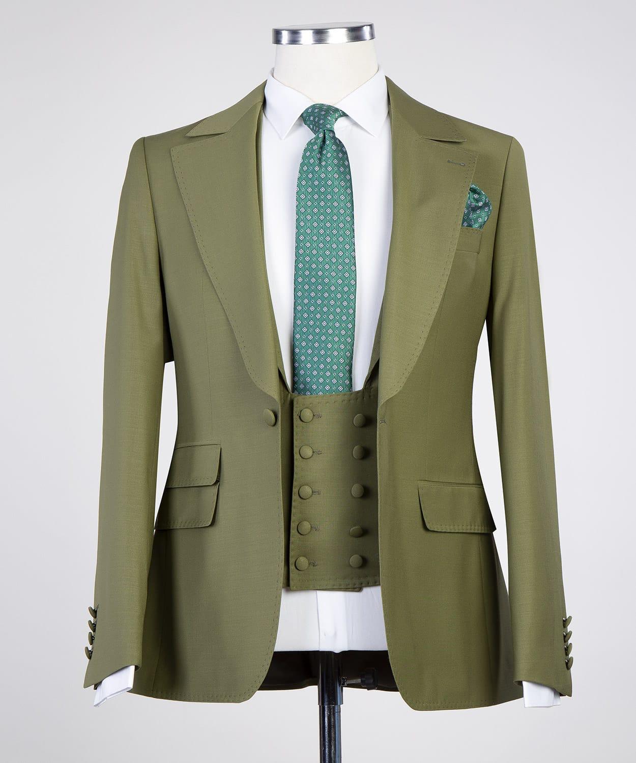 3 Piece Green Suit