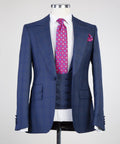 3 Piece Blue Striped Suit