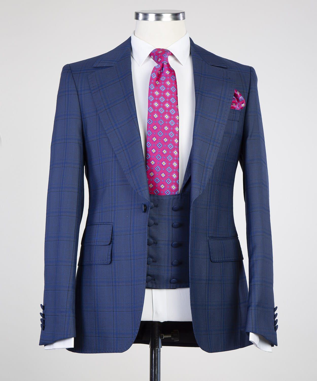 3 Piece Blue Striped Suit