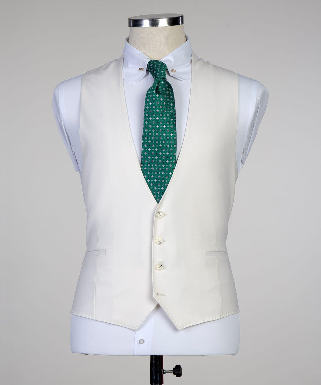 3 Piece Off White Suit