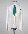 3 Piece Off White Suit