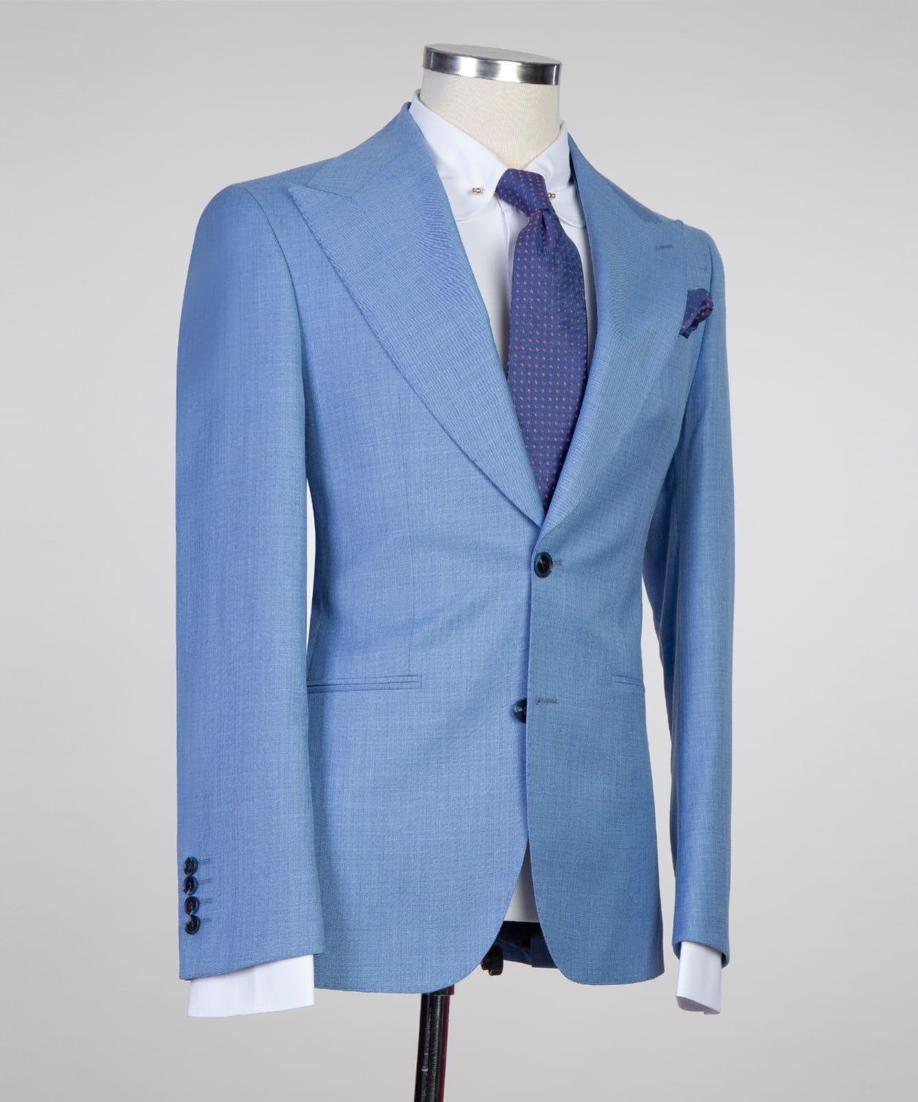 3 Piece Light Blue Suit