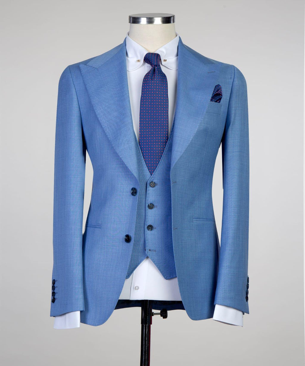 3 Piece Light Blue Suit