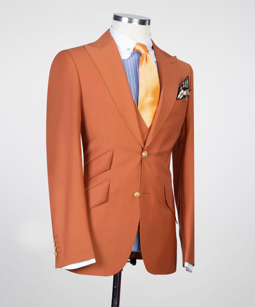 3 Piece  Light Brown Suit