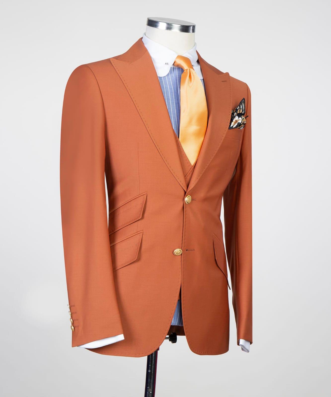 3 Piece  Light Brown Suit