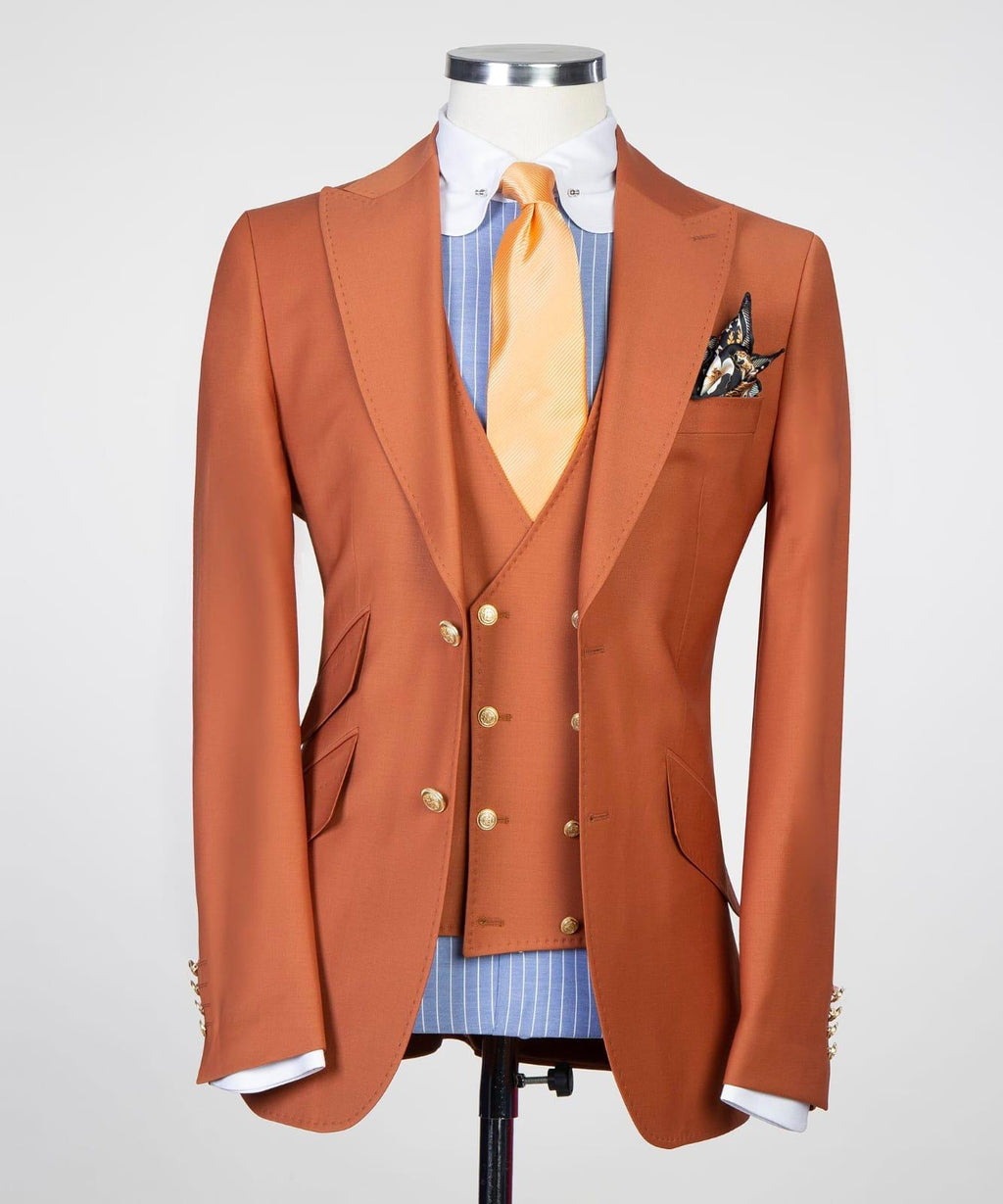 3 Piece  Light Brown Suit