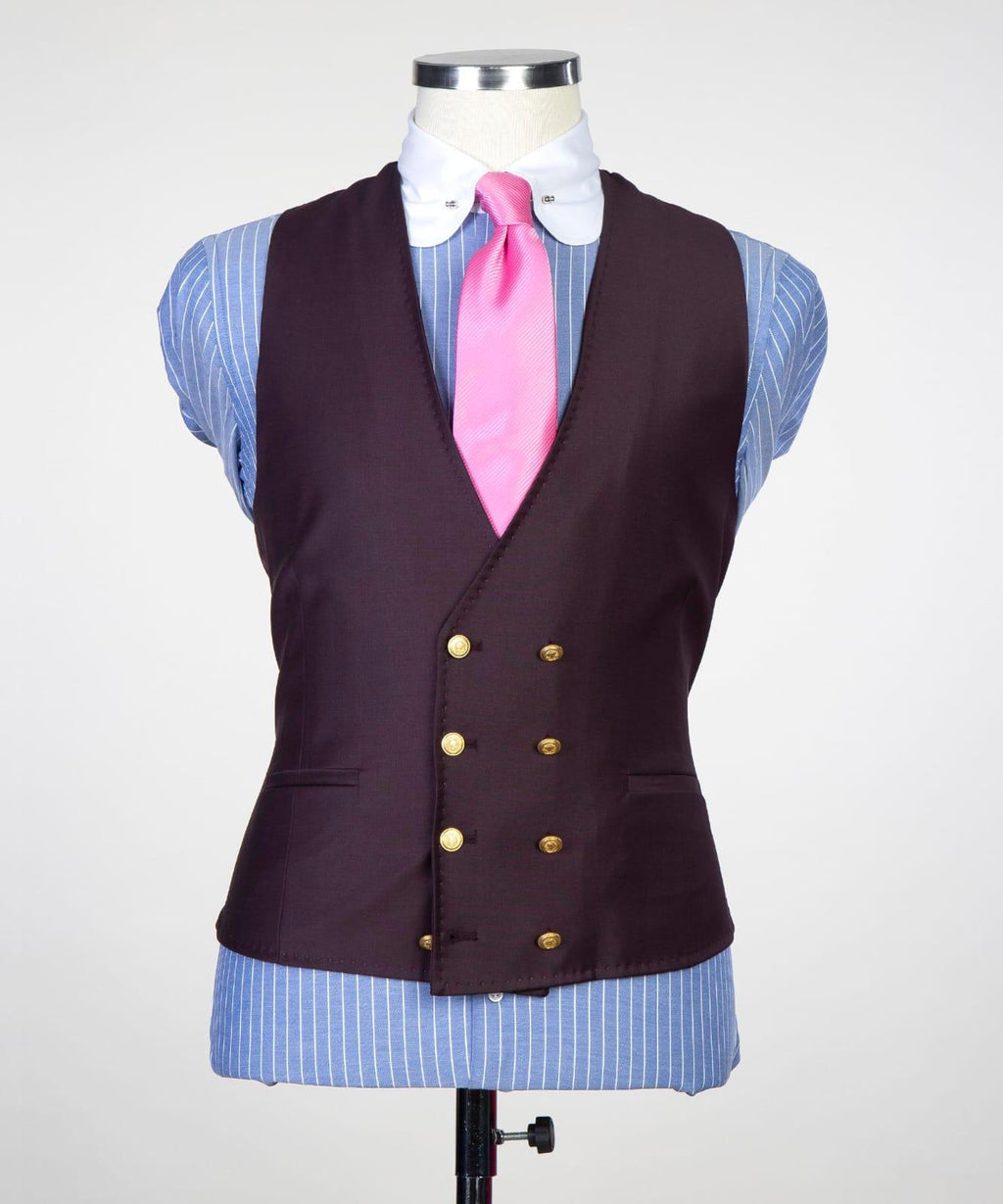 3 Piece Burgundy Suit
