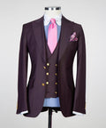 3 Piece Burgundy Suit