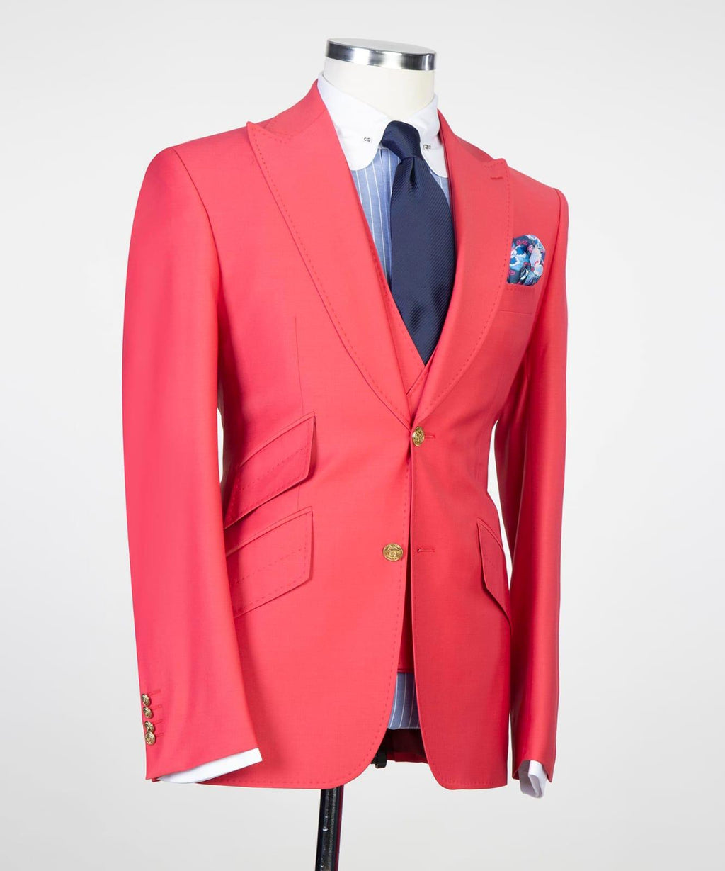 3 Piece Hot Pink Suit