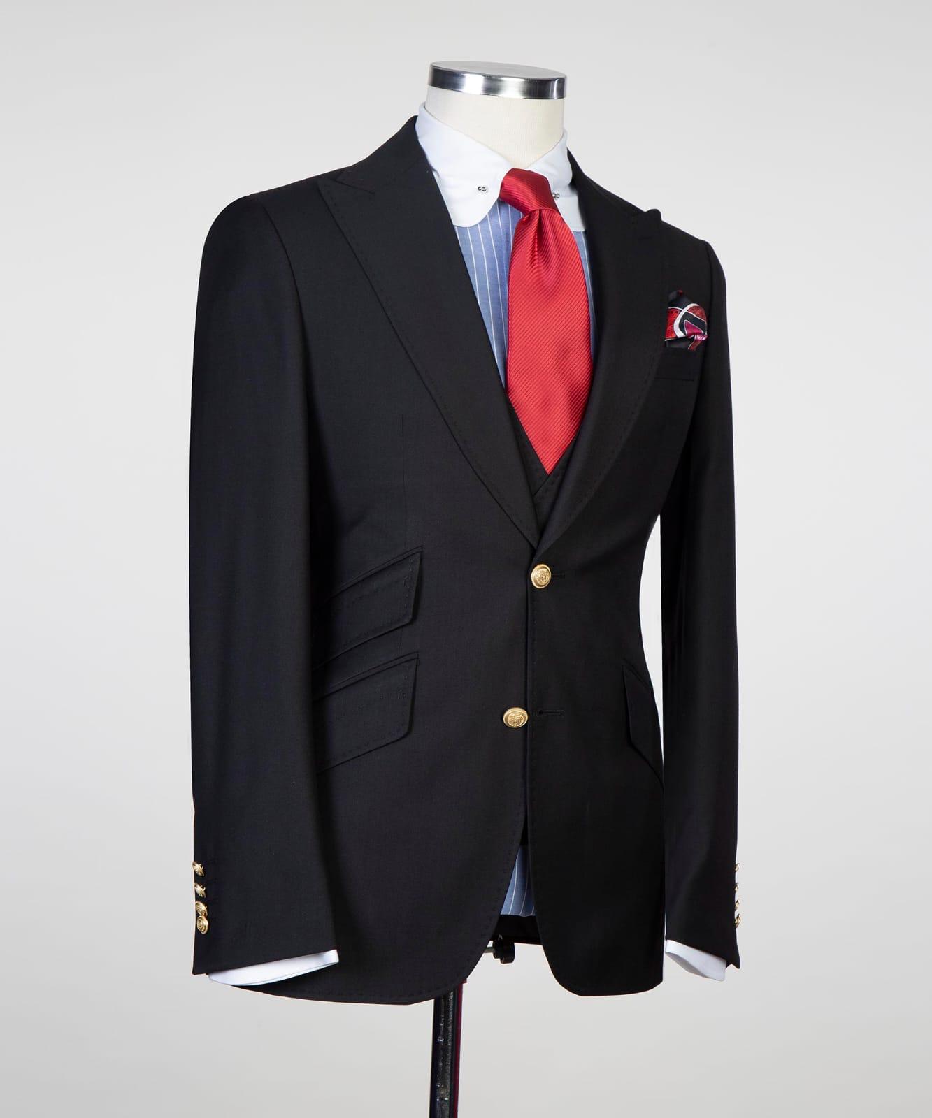 3 Piece Black Suit