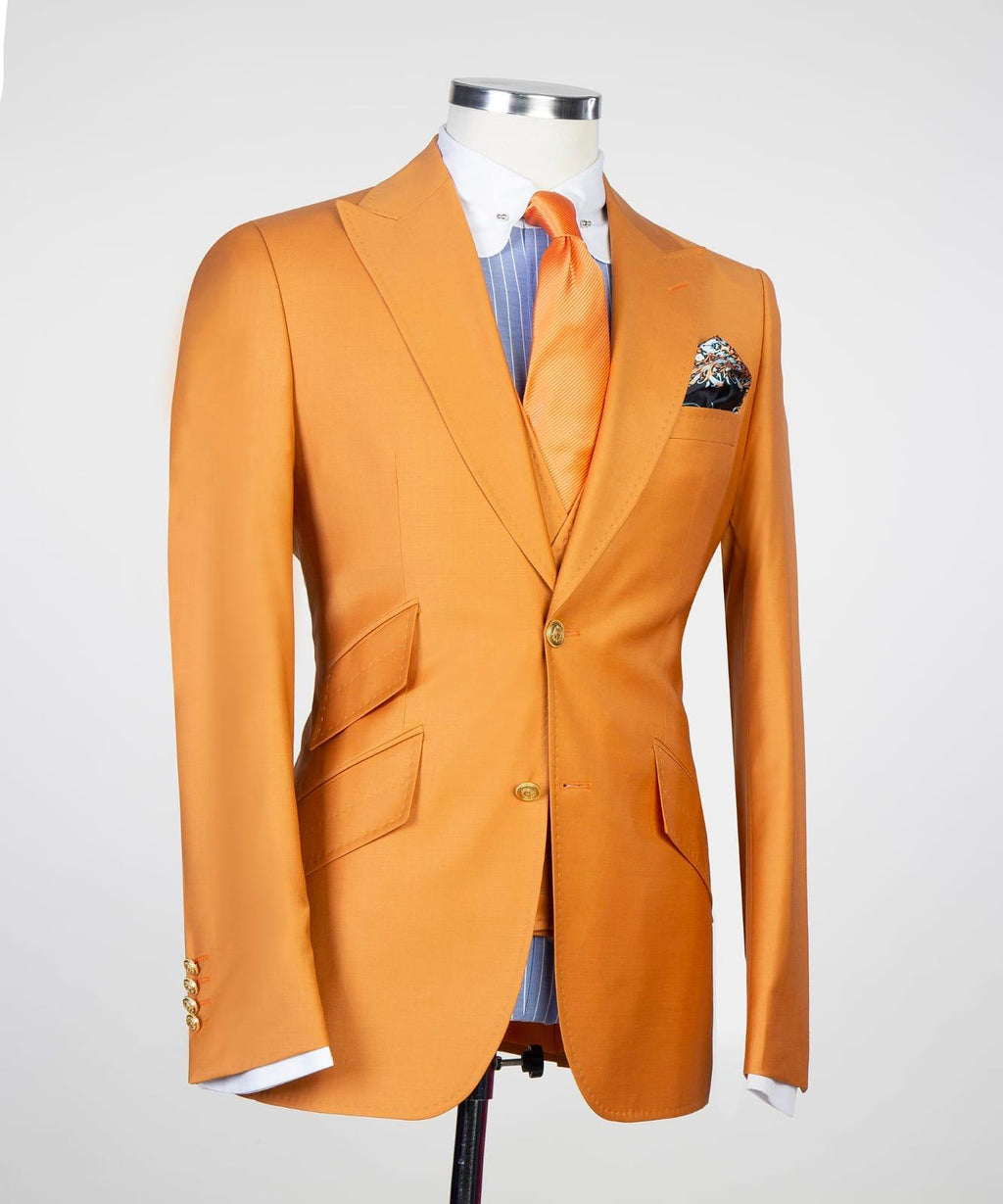 3 Piece Mustard Suit