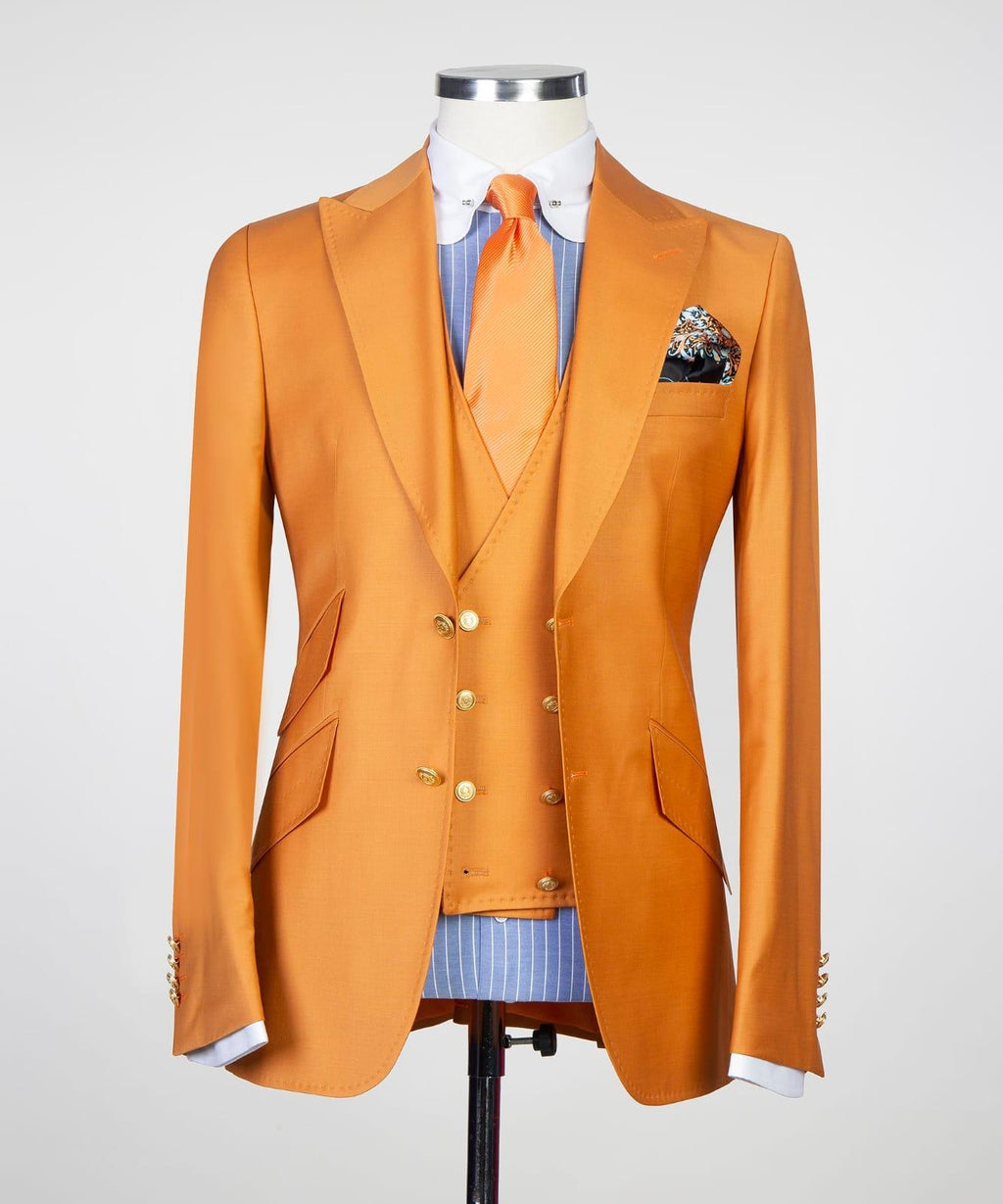 3 Piece Mustard Suit