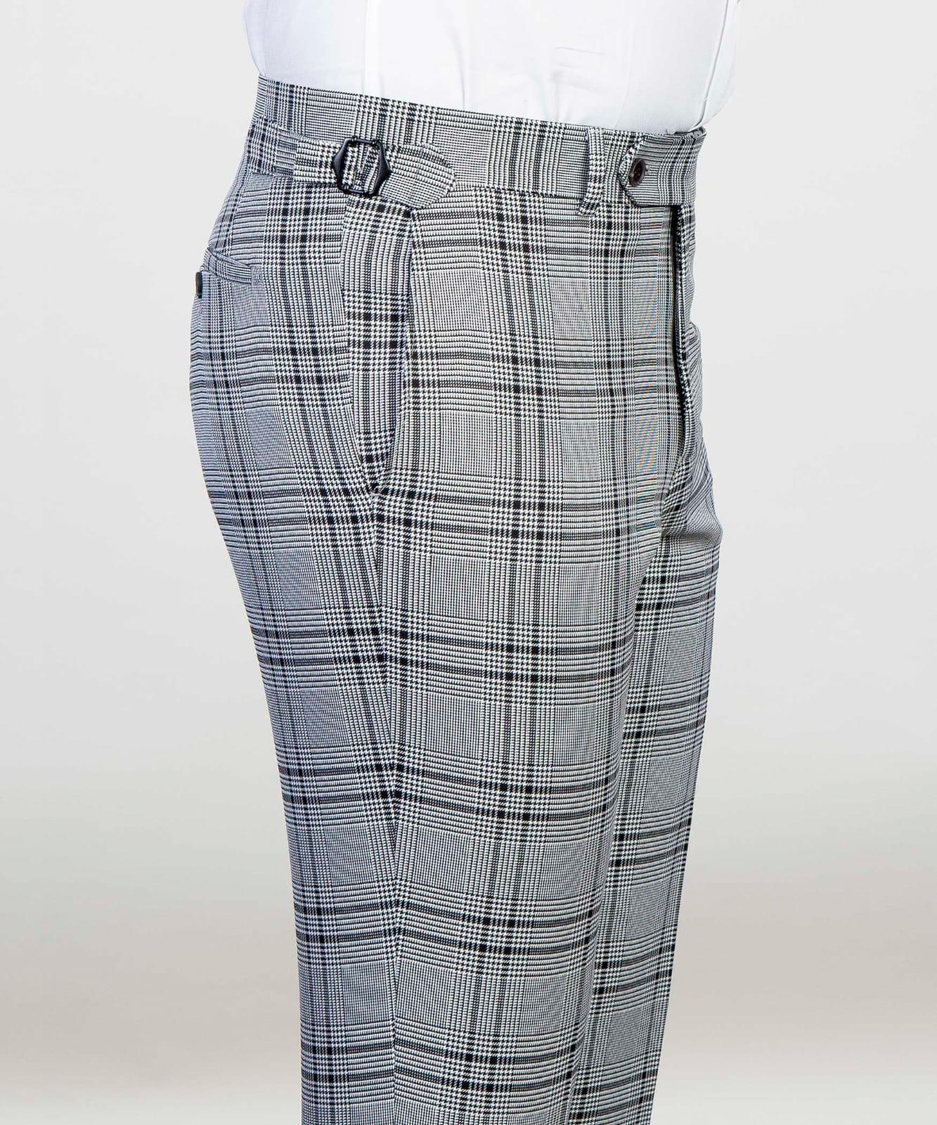 3 Piece Grey Checked Suit