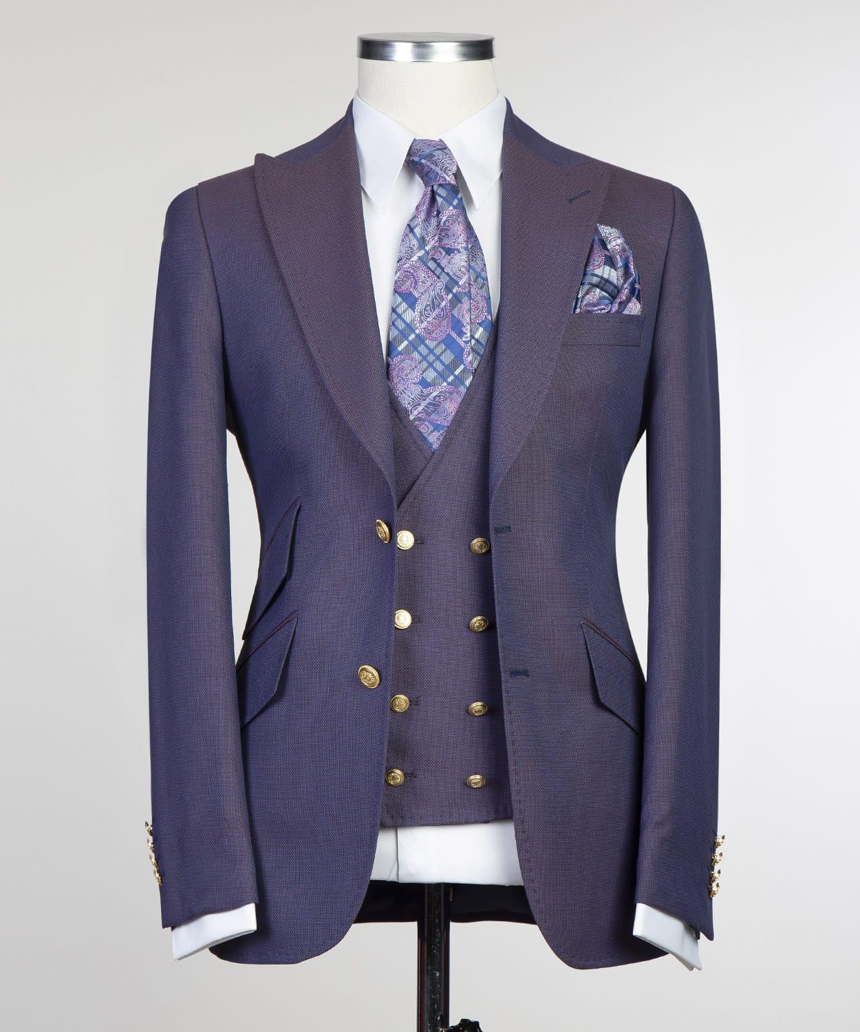 3 Piece Dark Purple Suit