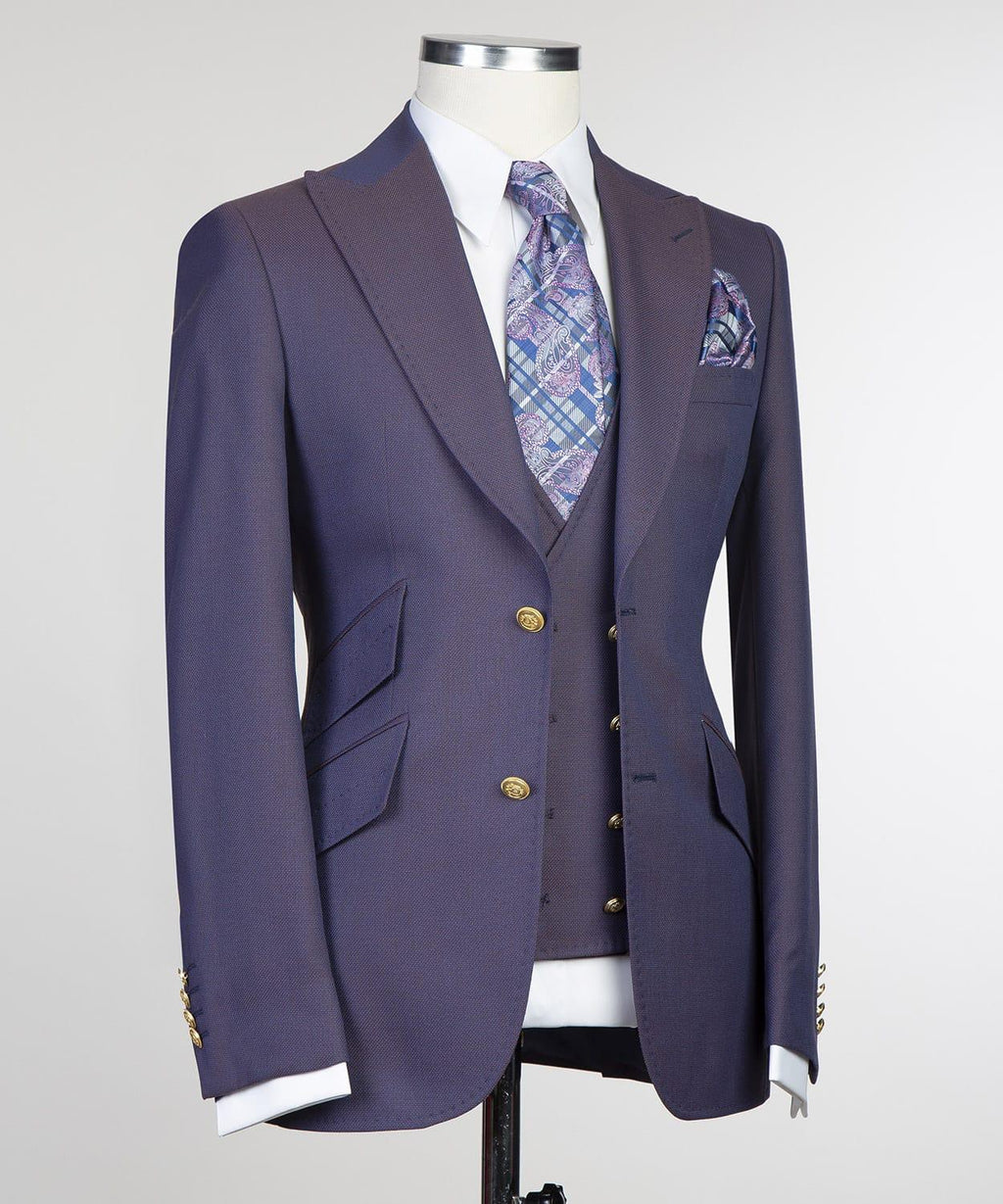 3 Piece Dark Purple Suit