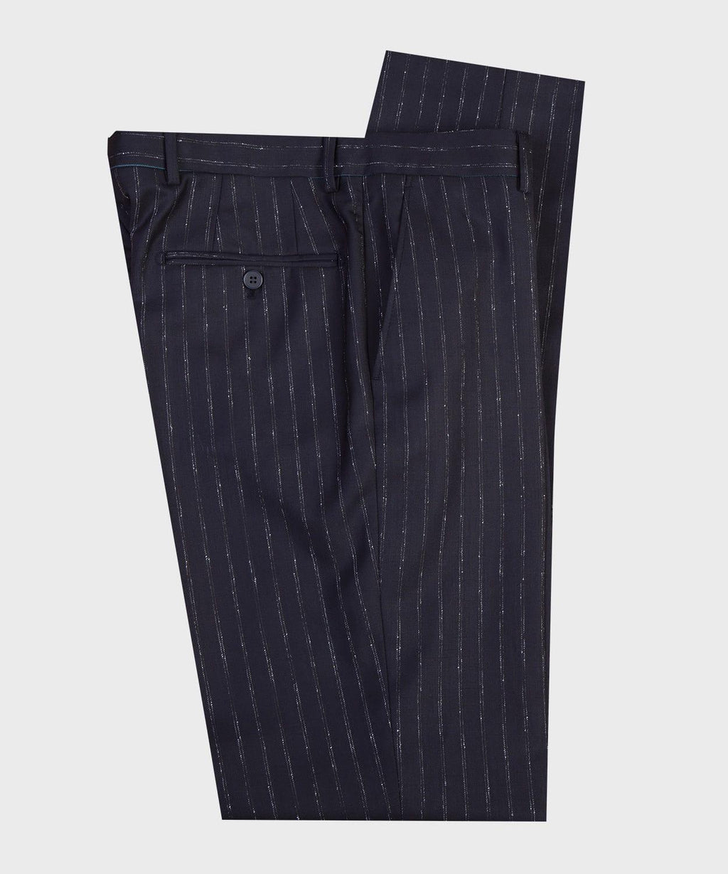 3 Piece Black  Striped Suit