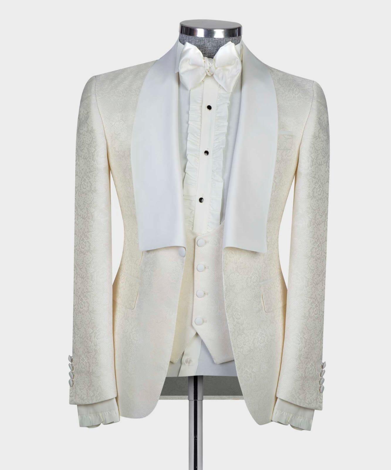3 Piece Off White Tuxedo