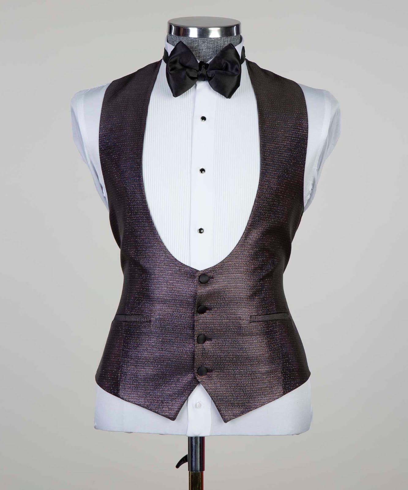 3 Piece Dark purple Tuxedo
