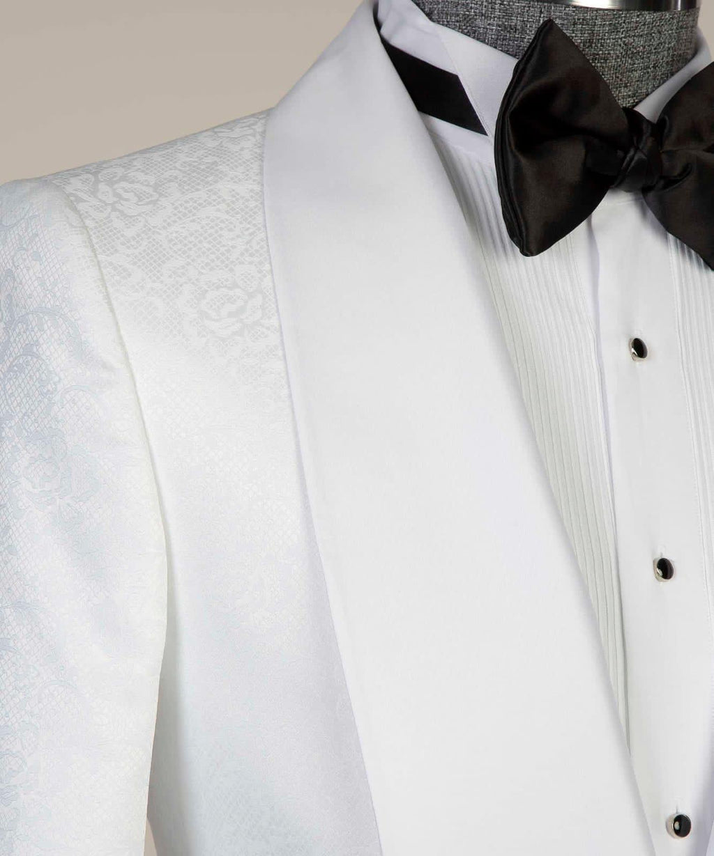 3 Piece White Flower Tuxedo