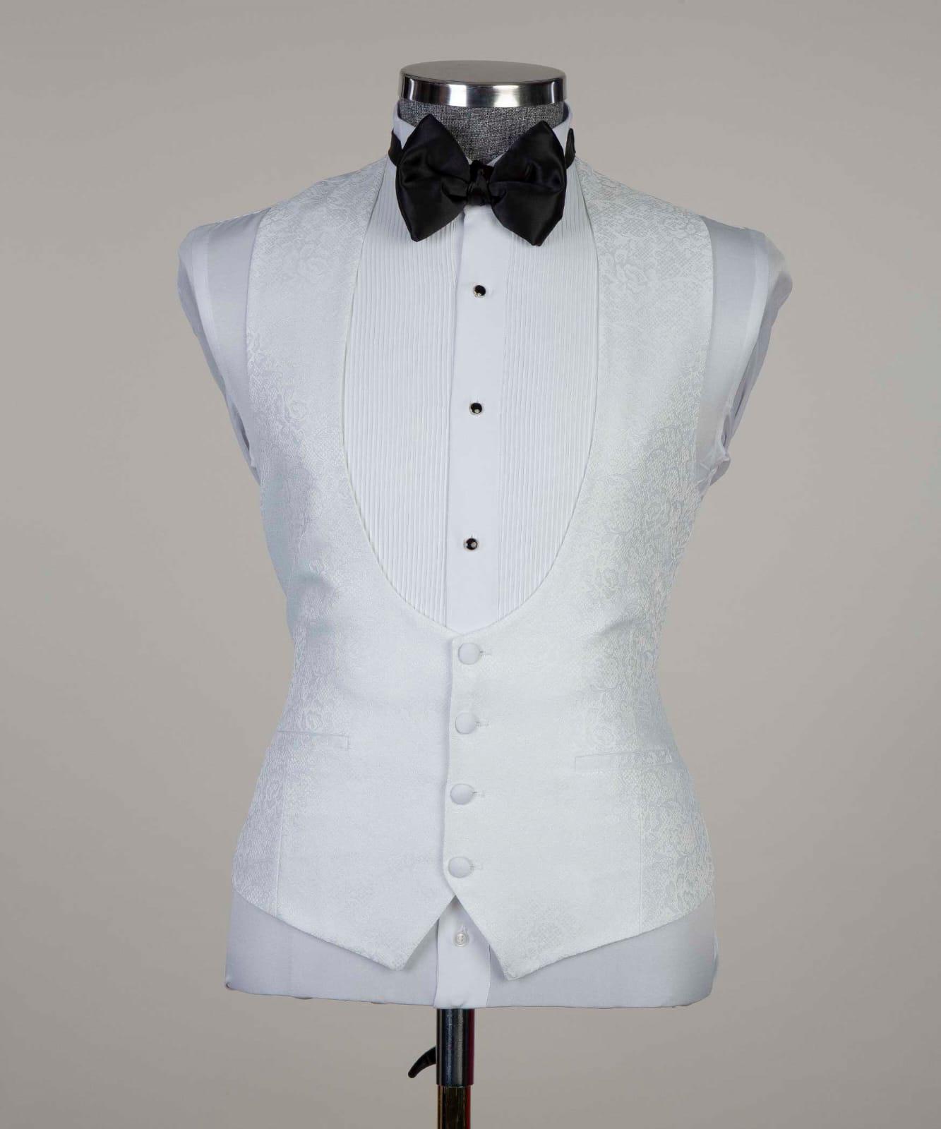 3 Piece White Flower Tuxedo