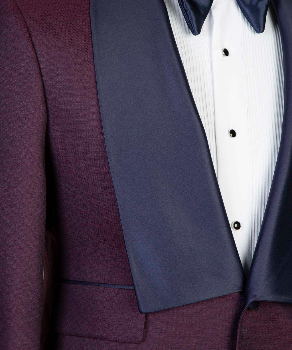 3 Piece Burgundy Tuxedo
