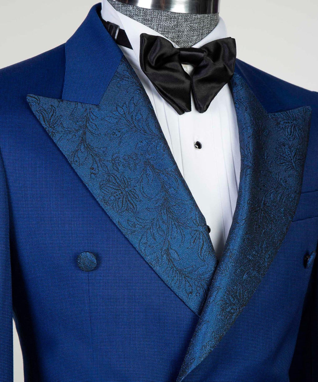 Royal Blue Double Breasted Tuxedo