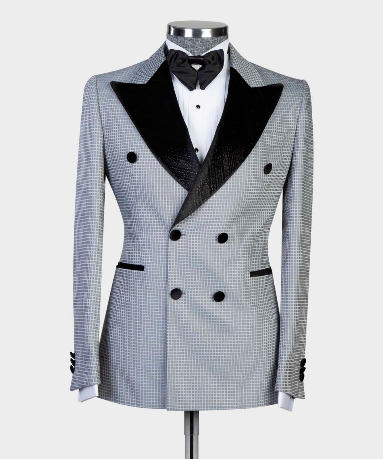 Grey Double Breasted Tuxedo