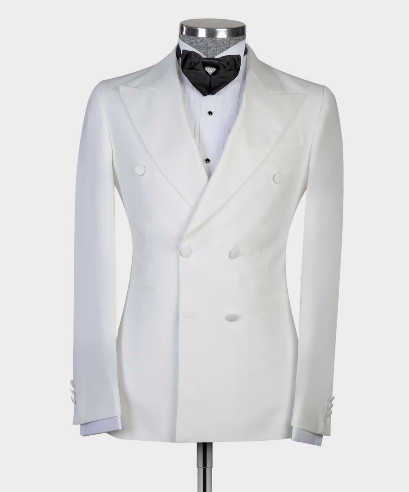 Copy of 2 Piece Double Breast White Tuxedo