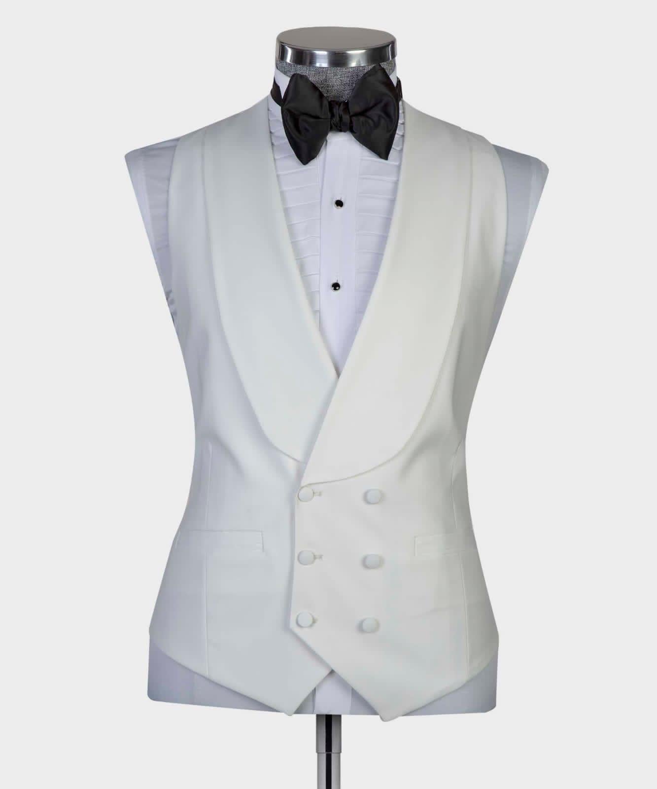 3 Pieces Plan White Tuxedo