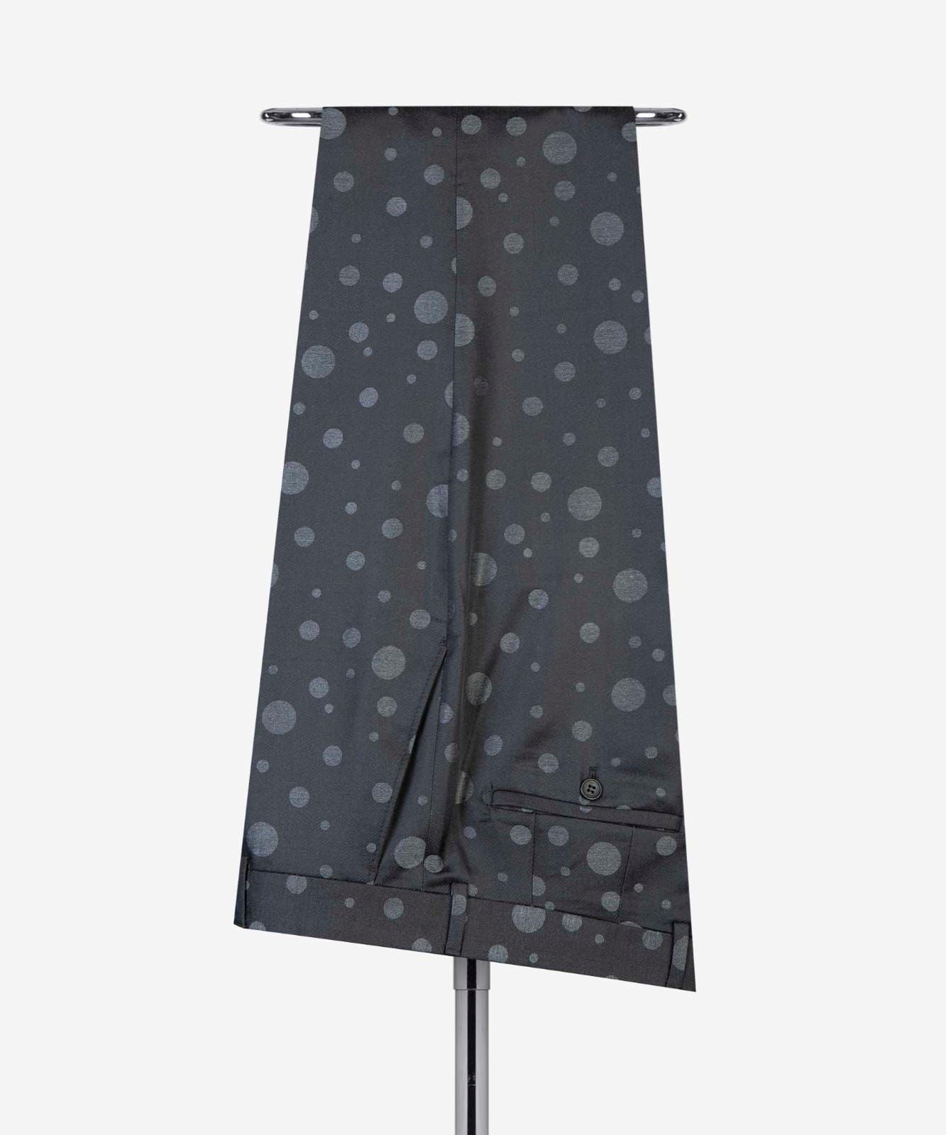 2 Piece Double Breasted Black and Grey Dotted Tuxedo