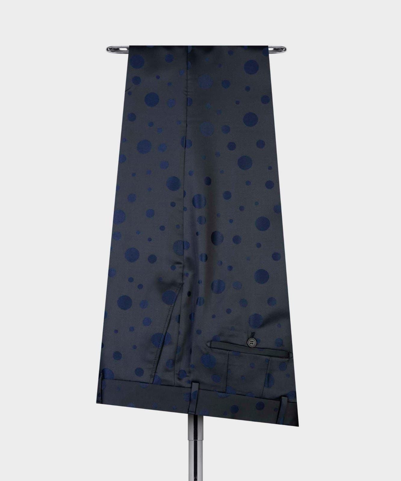 2 Piece Double Breasted Blue Dotted Tuxedo