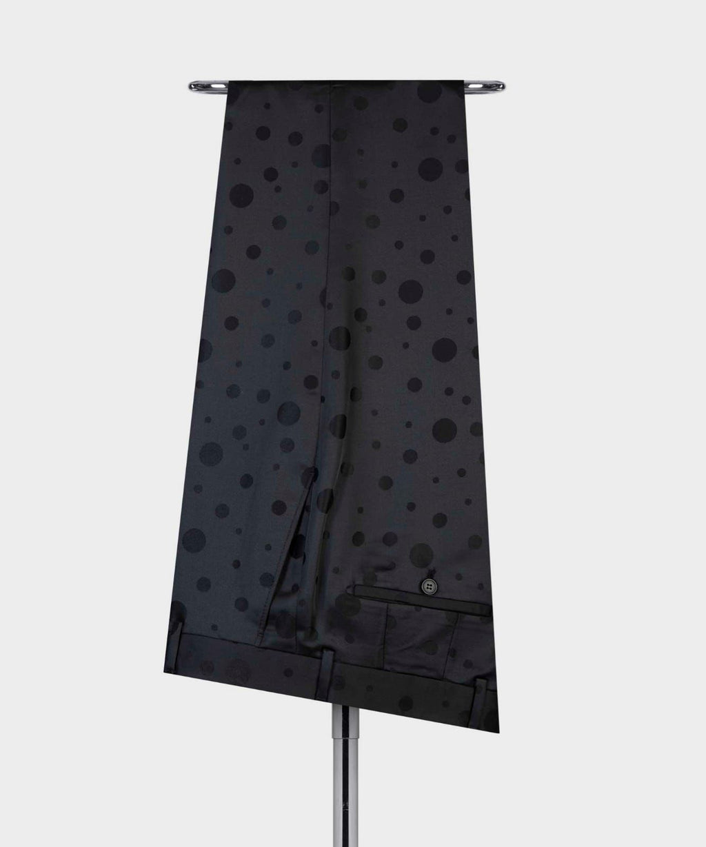 2 Piece Double Breasted Black Dotted Tuxedo