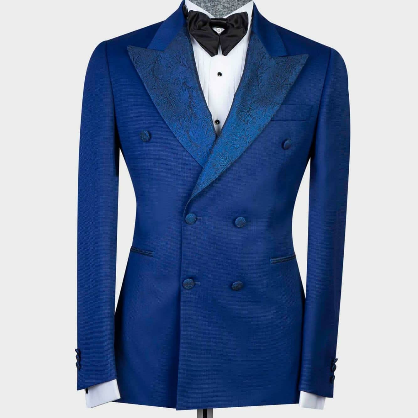 Royal Blue Double Breasted Tuxedo