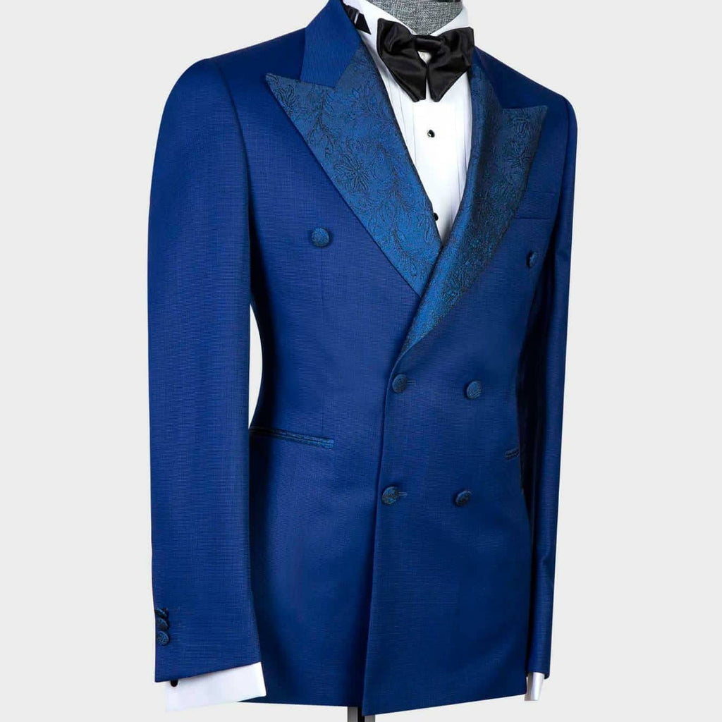 Royal Blue Double Breasted Tuxedo