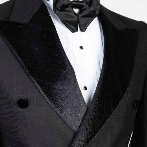 2 Piece Double Breast Black Tuxedo