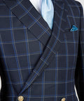 2 piece Super Double Breasted Check Suit