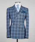 2 piece Super Double Breasted Check Suit