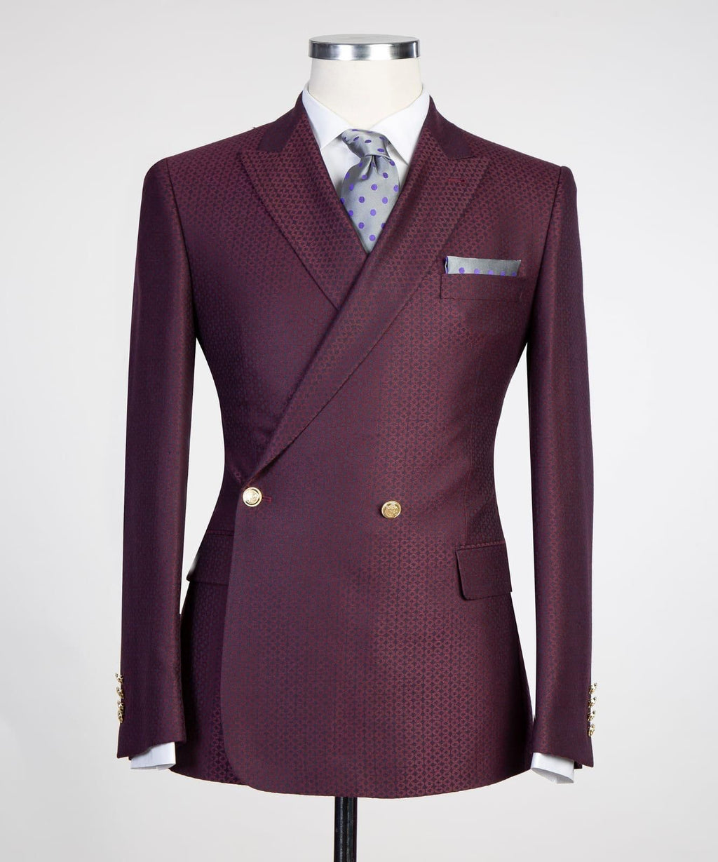 2 piece Super Double Breasted Check Suit