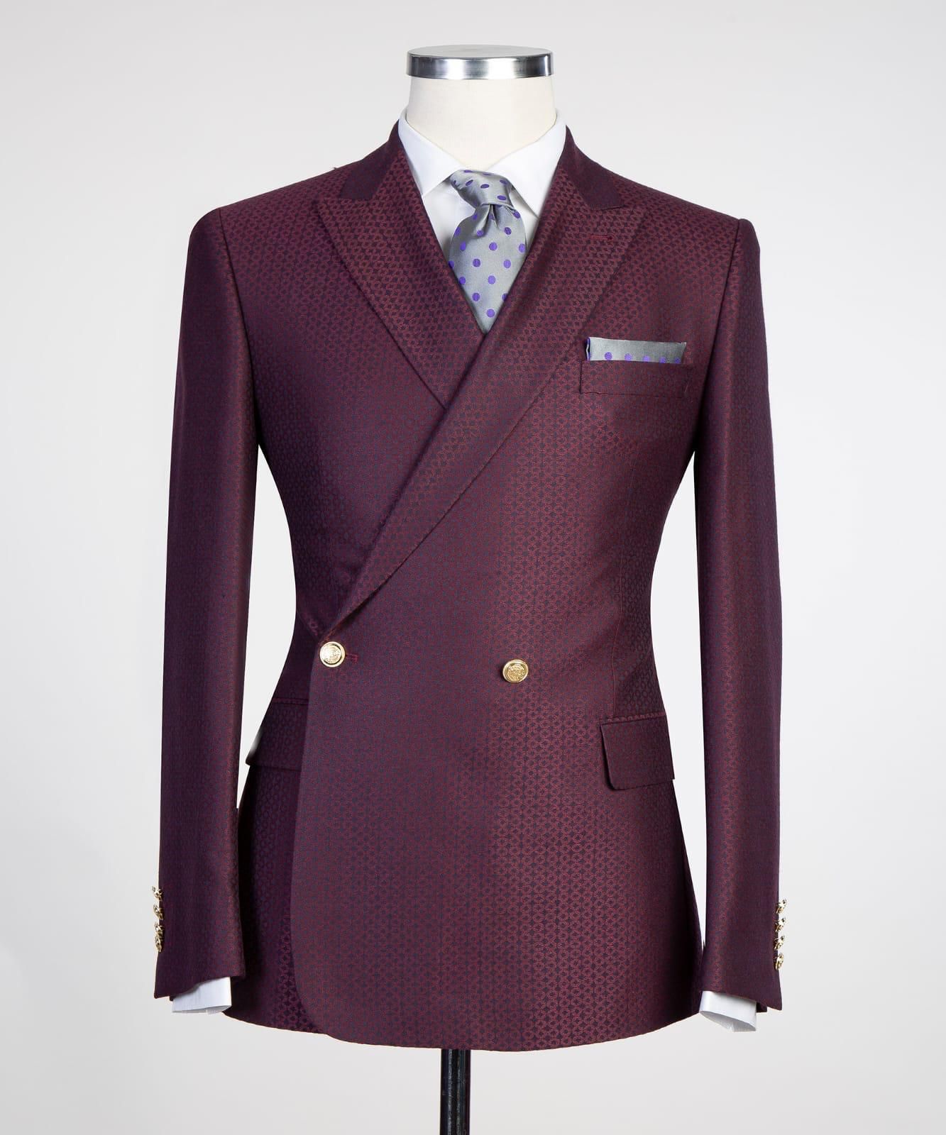 2 piece Super Double Breasted Check Suit