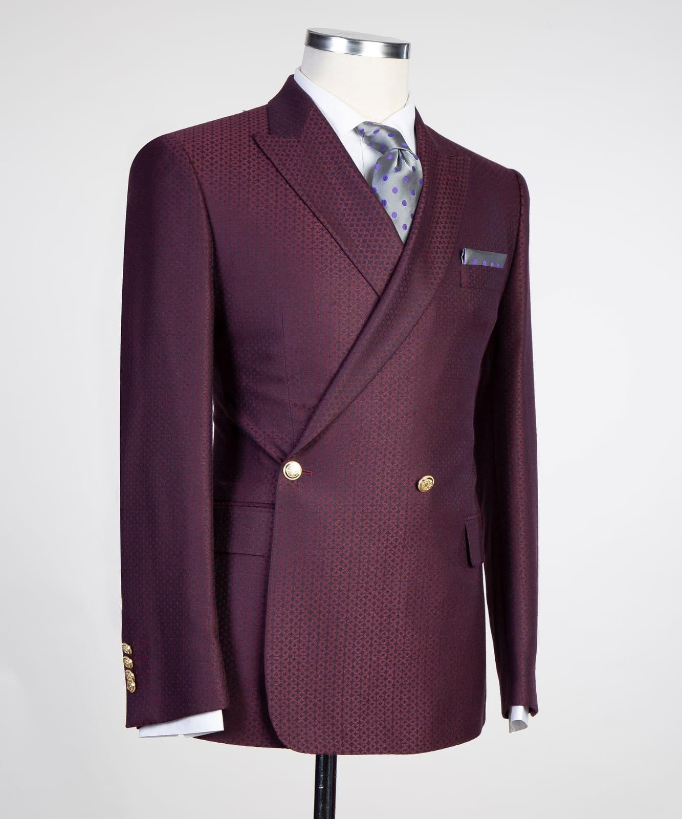 2 piece Super Double Breasted Check Suit
