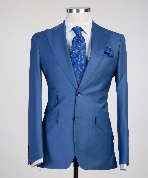 Plain Blue Suit - Image 4